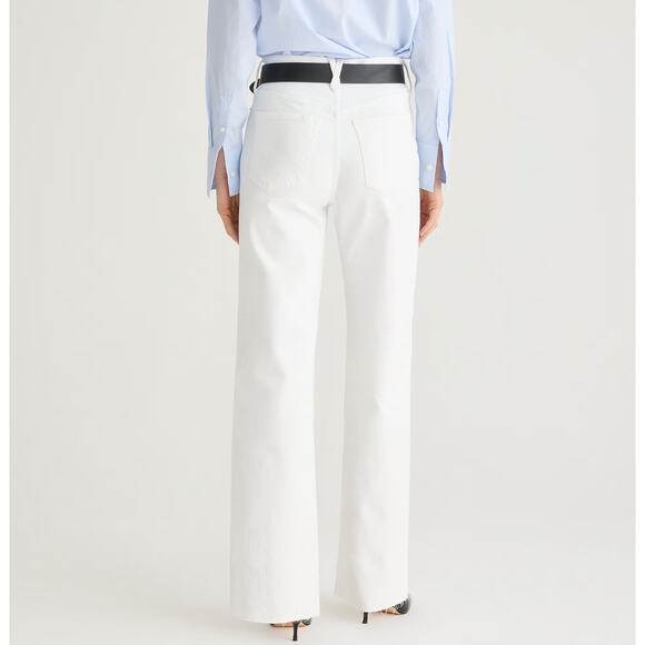 J.Crew Tall Full Length Slim Wide Leg Jean White Relaxed High Rise US 31 T NWT - Picture 2 of 14